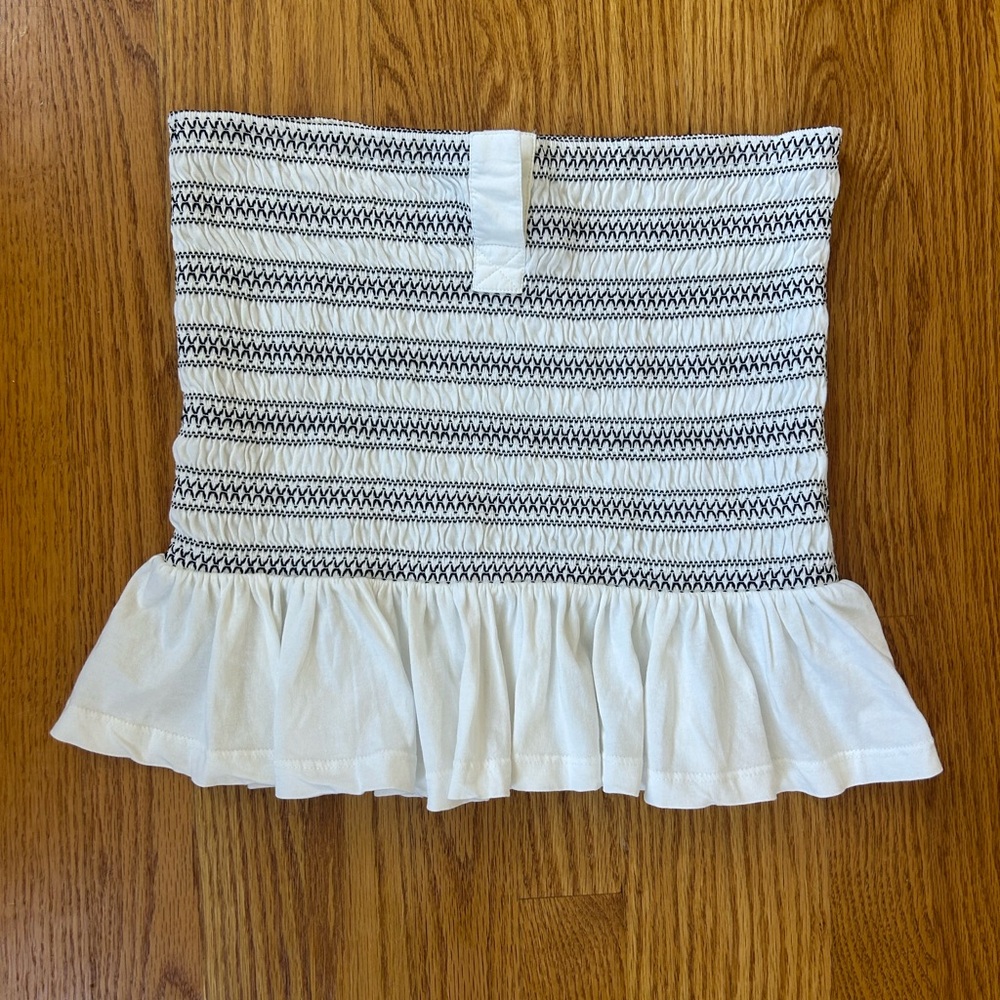 Maeve Monochrome Patterned Crop Top